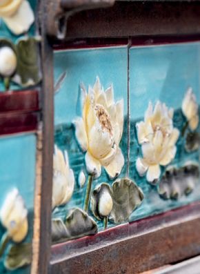 Faïence sur fourneau à bois