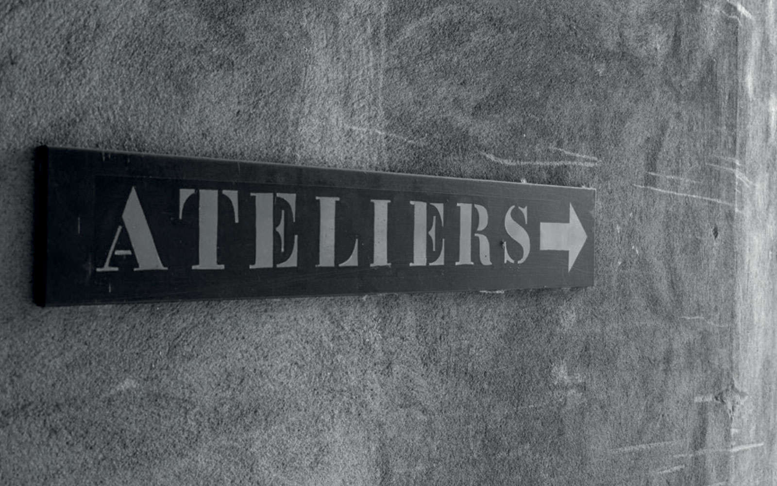 Pancarte direction vers Atelier